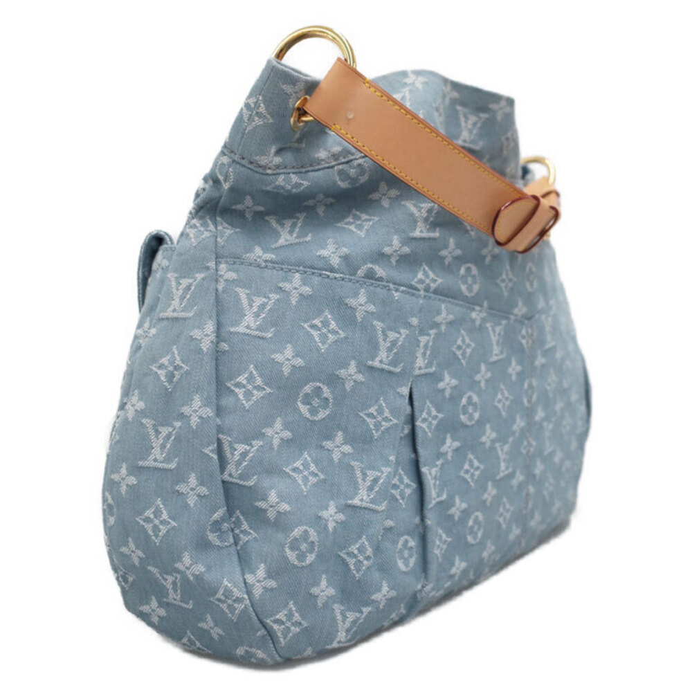 Louis Vuitton Denim Shoulder Bag Semi Daily Monogram